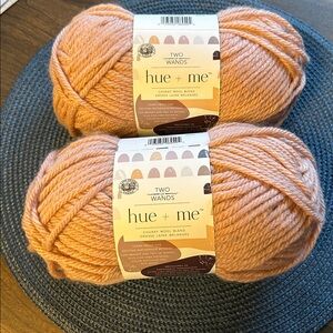 2 NWT Lion Brand “Hue + Me” Two of Wands Chunky Wool Blend Yarn
